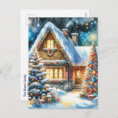 ホーかわいらしス飾フェスティバルクリスマスデコール シーズンポストカード (正面/裏面)