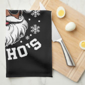 ホーのためにやるよ クリスマス アフリカ系サンタクロース キッチンタオル (四つ折り)