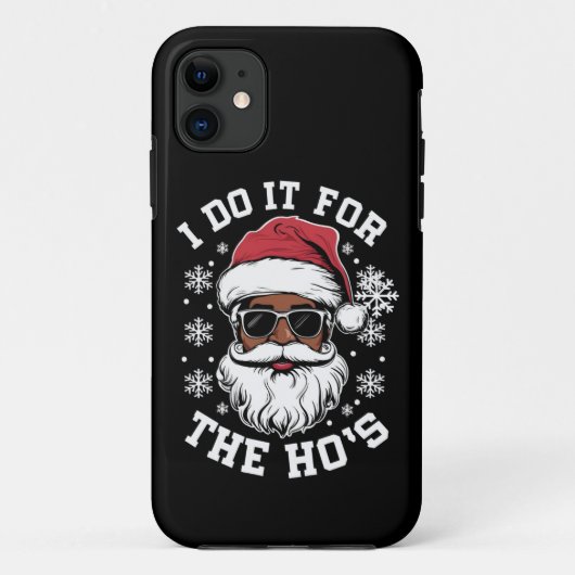 ホーのためにやるよ クリスマス アフリカ系サンタクロース Case-Mate iPhoneケース (裏面)