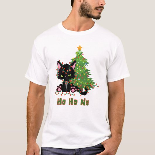 ホーのクリスマスキャット Tシャツ (正面)