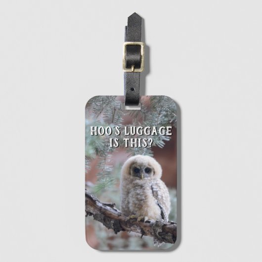ホーの荷物?メキシカンナシクフクロウ ラゲッジタグ (正面縦)