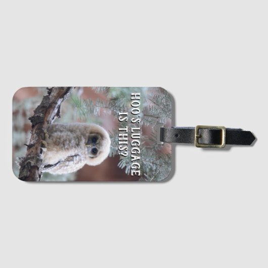 ホーの荷物?メキシカンナシクフクロウ ラゲッジタグ (正面横)