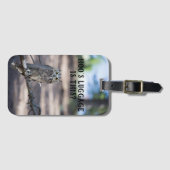 ホーの荷物？角素晴らしフクロウ ラゲッジタグ (正面横)