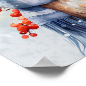 ホーほう小フクロウのメリークリスマス ポスター (角)