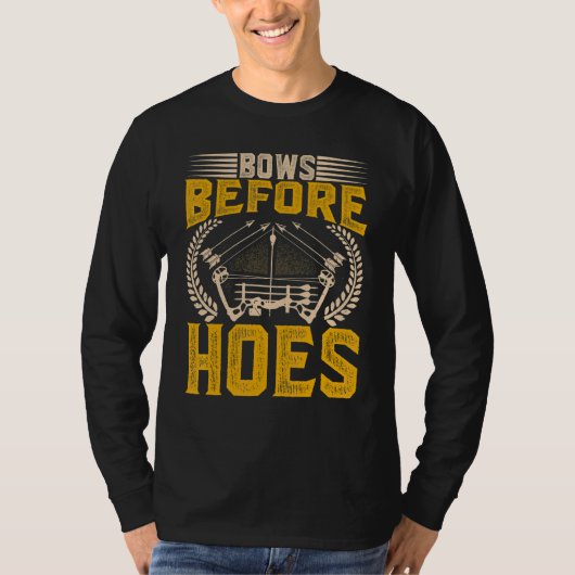 ホーを優先する弓使い アーチェリークロスボウ Tシャツ (正面)