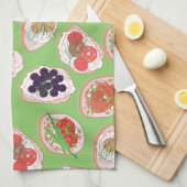 ホーイタリアンルドヴル |カナッペパターン キッチンタオル (四つ折り)