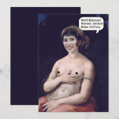 ホーカスタムル・セクシーの女絵画性の顔 招待状 (正面/裏面)