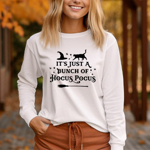 ホーカス ポーカス 猫柄 長袖 レディース ハロウィンTシャツ Tシャツ