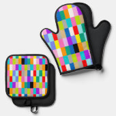 ホーカラフルンミッツのタイル 鍋つかみ&鍋敷きセット (正面/裏面)