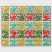 ホーカラフル!ホー！ホー！クリスマスラッピング紙 ラッピングペーパー (フラット)