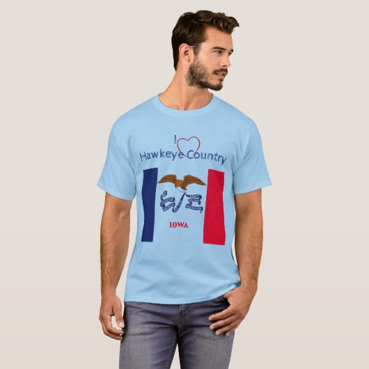 ホーキーズアイオワユニセックス愛国的Tシャツ Tシャツ (正面フル)