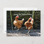 ホーキーポーキーを実行すると、ホーキーポーキーの鶏 ポストカード (正面/裏面)
