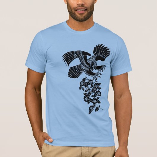 ホークとツバキ鷹椿 Tシャツ (正面)