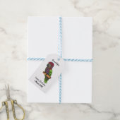 ホークのオウムの鳥の漫画イラストレーション ギフトタグ (より糸付き)