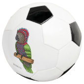 ホークのオウムの鳥の漫画イラストレーション サッカーボール (3/4)