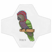 ホークのオウムの鳥の漫画イラストレーション サッカーボール (フラット)