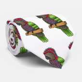 ホークのオウムの鳥の漫画イラストレーション ネクタイ (ロール)
