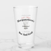 ホークのツヤはラマのバーパーソナライズされたウェア タンブラーグラス (裏面)