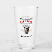 ホークのツヤはラマのバーパーソナライズされたウェア タンブラーグラス (正面)