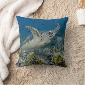 ホークスビル海タートルスイミング クッション (ブランケット)