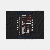 ホークタおもしろいーアメリカを連れ戻す フリースブランケット (正面(横))