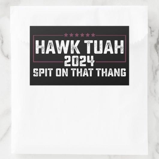 ホークチューア2024その事に唾を吐大統領のく 長方形シール (バッグ)