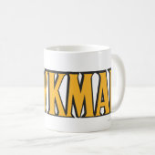 ホークマンのロゴ コーヒーマグカップ (正面右)