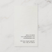 ホークユニーク芸術的アンドロータス詳細 名刺 (裏面)