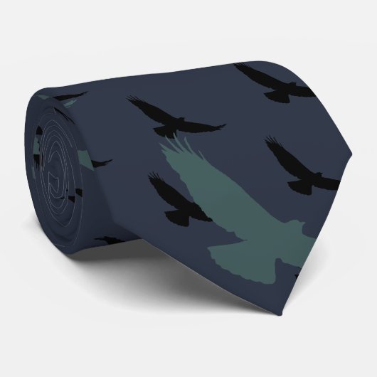 ホークラプタープレデターバードシルエット ネクタイ (ロール)