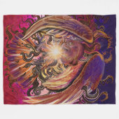 ホーク太陽のバースト フリースブランケット (正面(横))