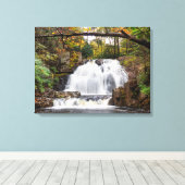 ホーク滝in秋24"x18" キャンバスプリント (インサイチュ (ウッドフロア))