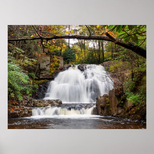 ホーク滝in秋24"x18" ポスター (正面)