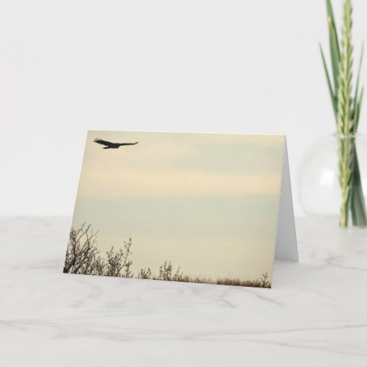 ホーク飛んでいるハイノートカード カード (正面)