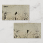 ホーク·ラブ、ホーク·イン·ツリー·ブランチデジタル·アート 名刺 (正面/裏面)