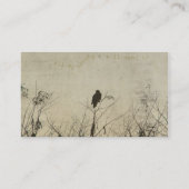 ホーク·ラブ、ホーク·イン·ツリー·ブランチデジタル·アート 名刺 (裏面)