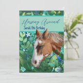 ホーシンのまわりにフラワー恋人ブラウン馬 招待状 (スタンド正面)