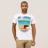 ホーシー ノーフォーク ビーチ 旅行ポスター Tシャツ (正面フル)