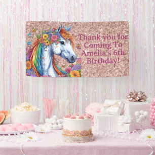 ホースお洒落レインボーフローラ馬術誕生日 横断幕
