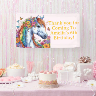 ホースお洒落レインボーフローラ馬術誕生日 横断幕