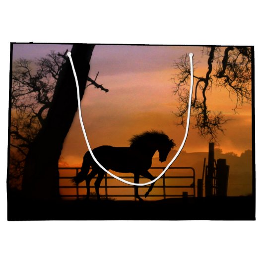 ホースお洒落抱き枕 ラージペーパーバッグ (裏面)