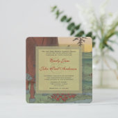 ホースお洒落結婚式招待状 招待状 (スタンド正面)