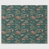 ホースかわいらしジョッキーライディング誕生日 ラッピングペーパー (フラット)