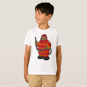 ホースで消防士として耐える Tシャツ (正面フル)