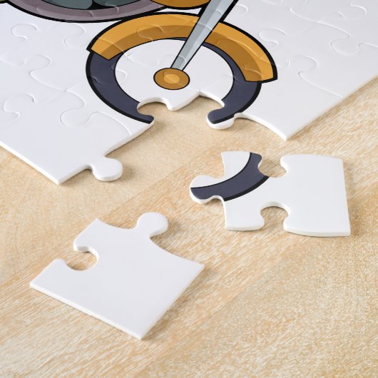 ホースとしてカウボーイ投げなわ&バイク ジグソーパズル (側面)