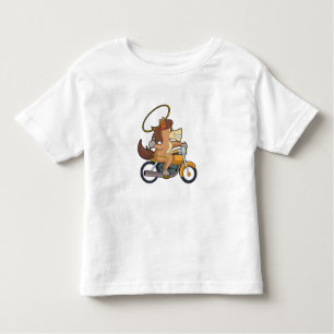 ホースとしてカウボーイ投げなわ&バイク トドラーTシャツ