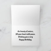 ホースのストリーム誕生日グリーティングカード カード (内部)