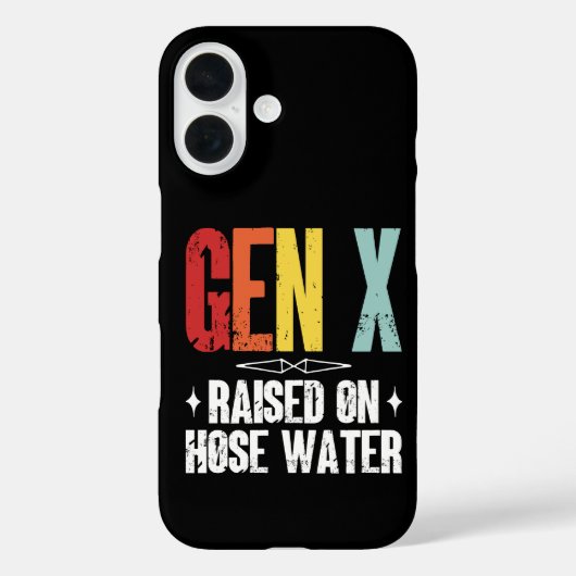 ホースの水で育ったX世代、レトロなジェネレーションX Case-Mate iPhoneケース (裏面)