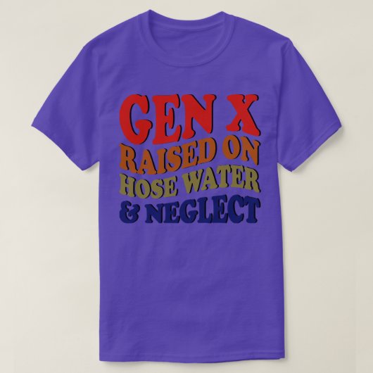 ホースの水と無視で発生したGEN X Tシャツ (デザイン正面)