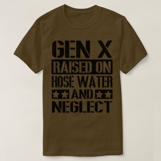 ホースの水と無視で発生するGEN X Tシャツ (デザイン正面)