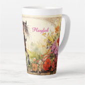 ホースよくはしゃぐラテマグ カフェラテマグ (右アングル)